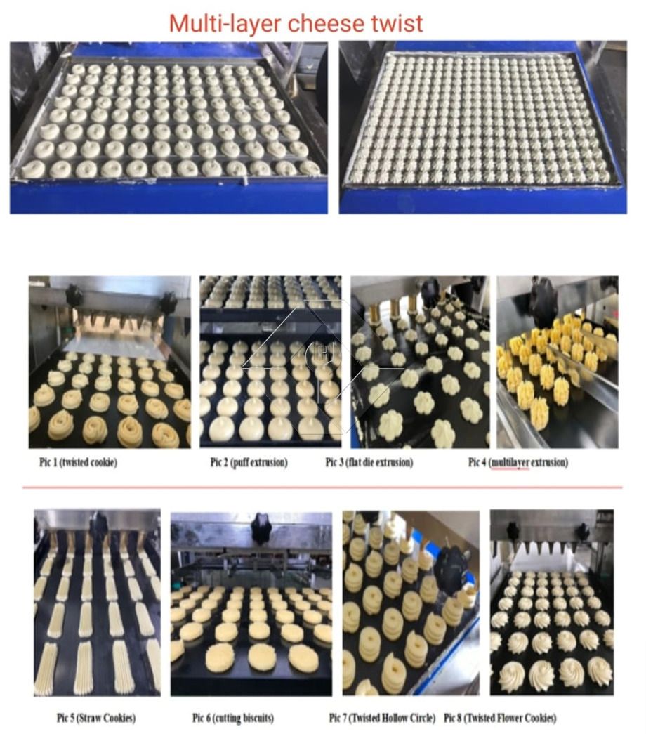 カスタマイズされたビスケット生産および高生産量産業用の交換可能なダイを備えた自動成形クッキー製造機