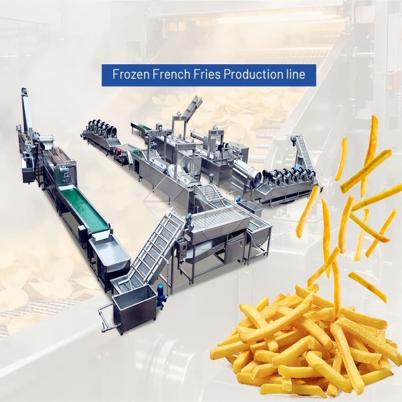 工場価格 100-1000kg 自動冷凍フライド ポテト ポテトチップス製造機販売のための生産ライン