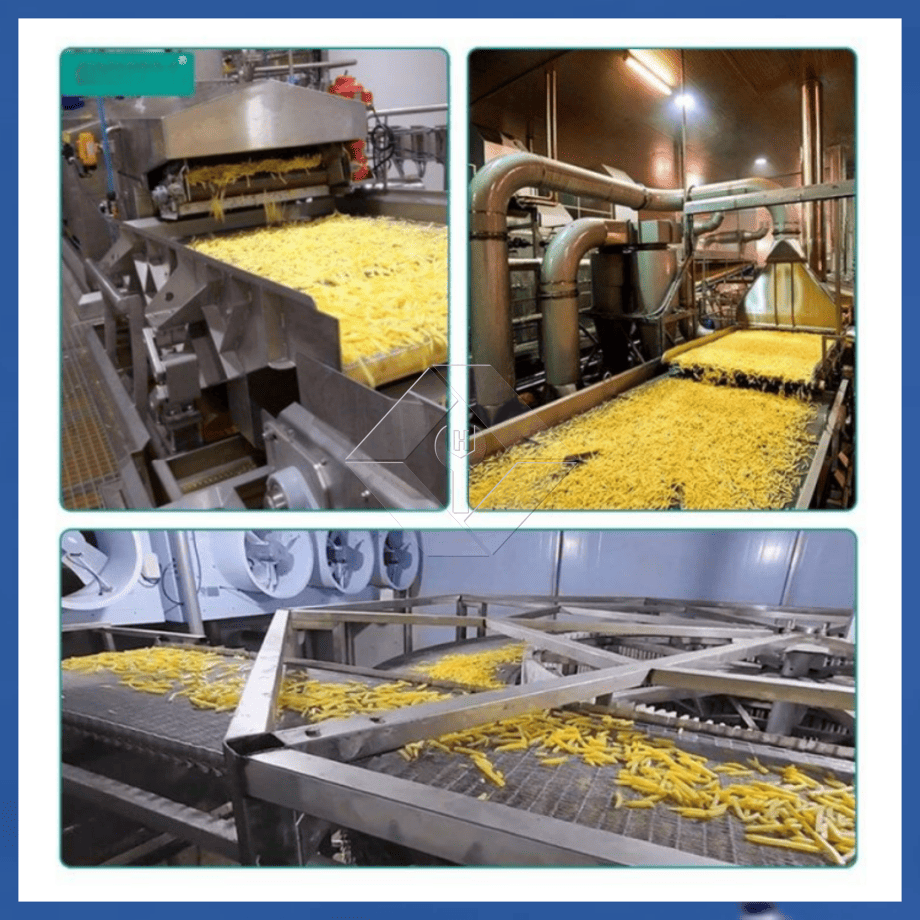 工場価格 100-1000kg 自動冷凍フライド ポテト ポテトチップス製造機販売のための生産ライン