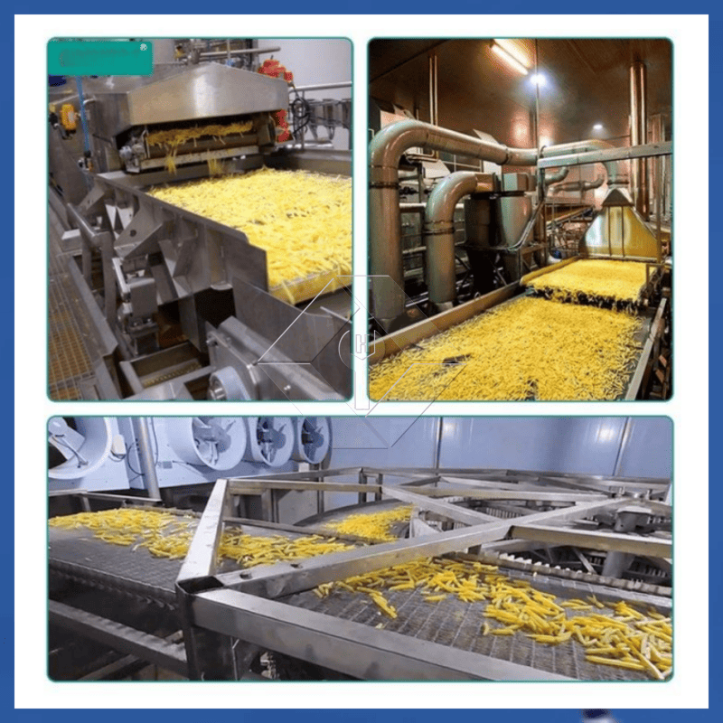 工場価格 100-1000kg 自動冷凍フライド ポテト ポテトチップス製造機販売のための生産ライン